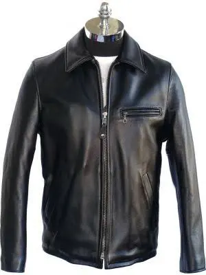 black leather jacket